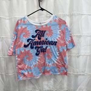 Large juniors crop top, in good shape, only wore a couple times